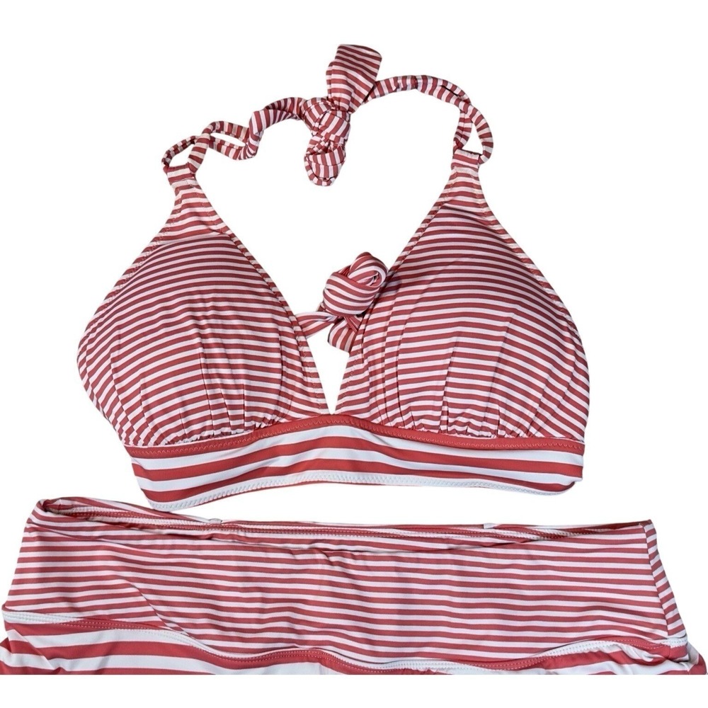 Tommy Bahama Women's XL Breaker Bay Swim Skort Bikini Halter Reversible Swimsuit - Picture 3 of 16